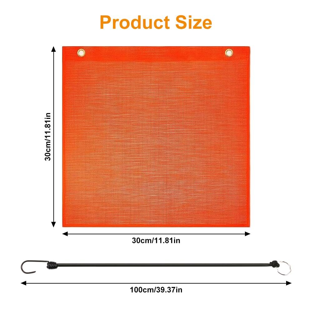 XXBX 2 Pièces Drapeaux D'Avertissement Rouges 30 X 30 Cm PVC Drapeau D'Avertissement, Drapeaux De Signalisation Rouges avec Corde pour Transport Porte-Vélos, Voiture or Rappel de La Zone de Danger