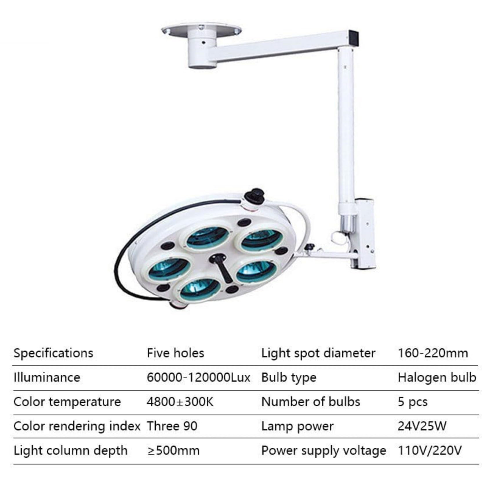 25-W-Led-Op-Leuchte Zur Deckenmontage FüR ZahnäRztliche Eingriffe, Kaltlicht-Schattenfrei-Lampe, Untersuchungsleuchte FüR GynäKologie, Ambulanzen Und Zahnmedizin