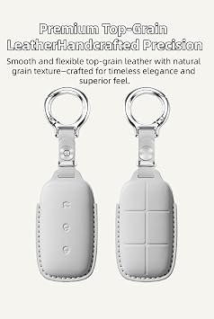 Leather Key Fob Cover Compatible with Geely Galaxy E5 Xingyao 8 L6 L7 E5 Sailing Edition Cityray Proton e.MAS 7 Key Controller Protective Cover Decoration Key Holder Orange