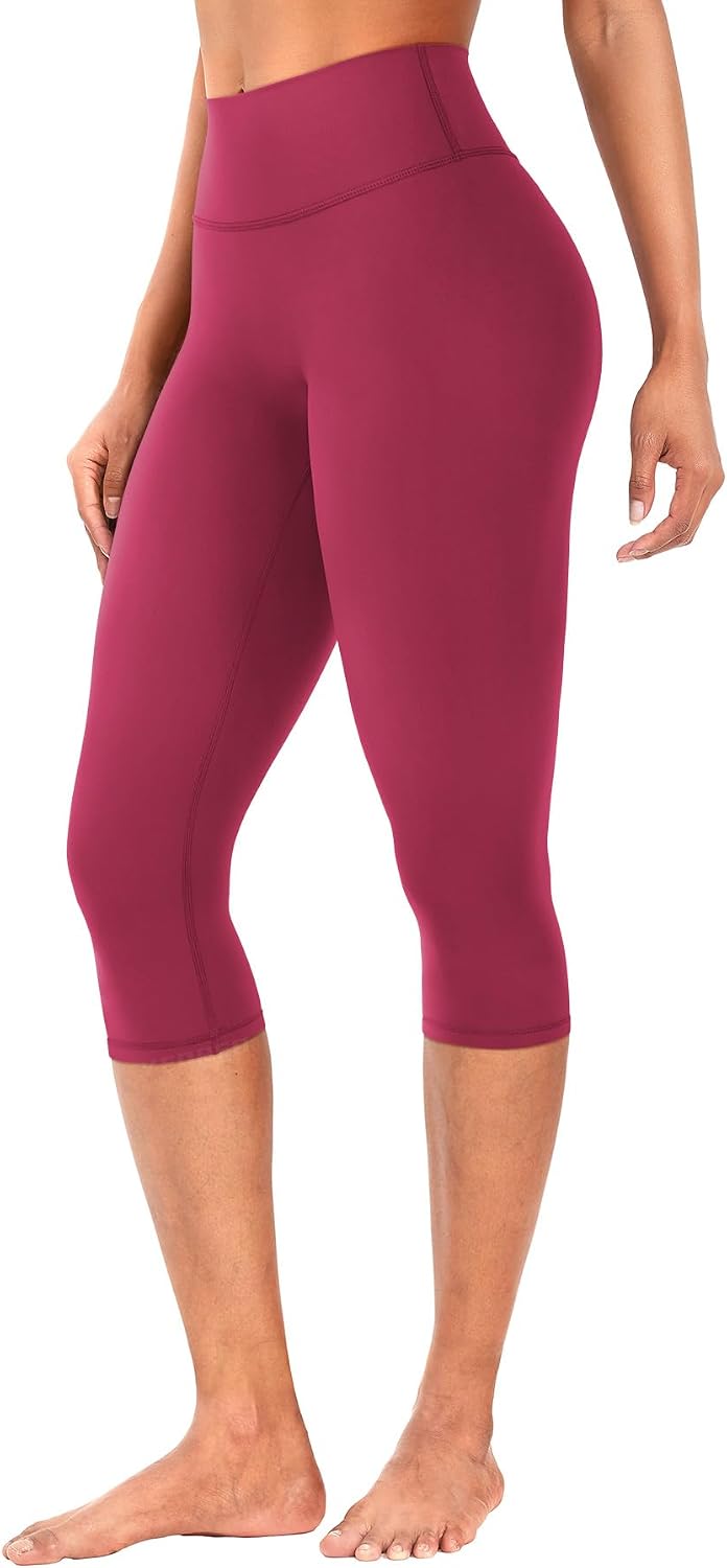 YEOREO Ease Womens Workout Capri Leggings Hidden Scrunch Gym Yoga Pants