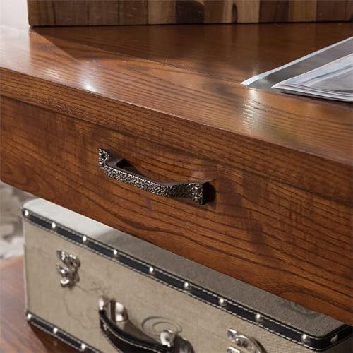 Slatestone  Oak Storage Coffee Table - Rustic Oak Finish #TOP3
