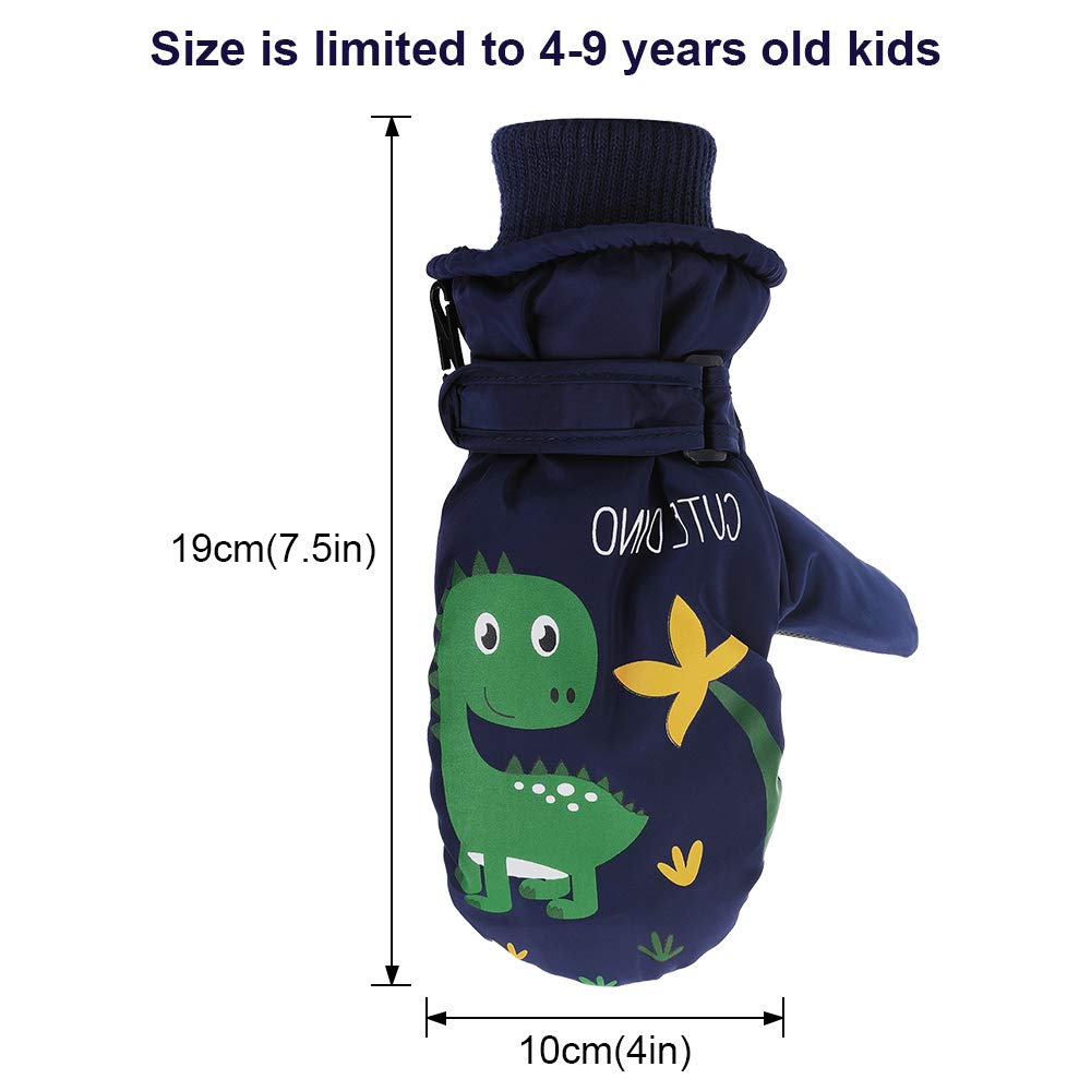 Kids Ski Gloves Winter Windproof Snow Mittens Thermal Insulation Mitts Girls Boys Cold Weather Mittens For 4 9 Years Old Kids Sledding Snowboard Skating Cycling Running And Outdoor Activities