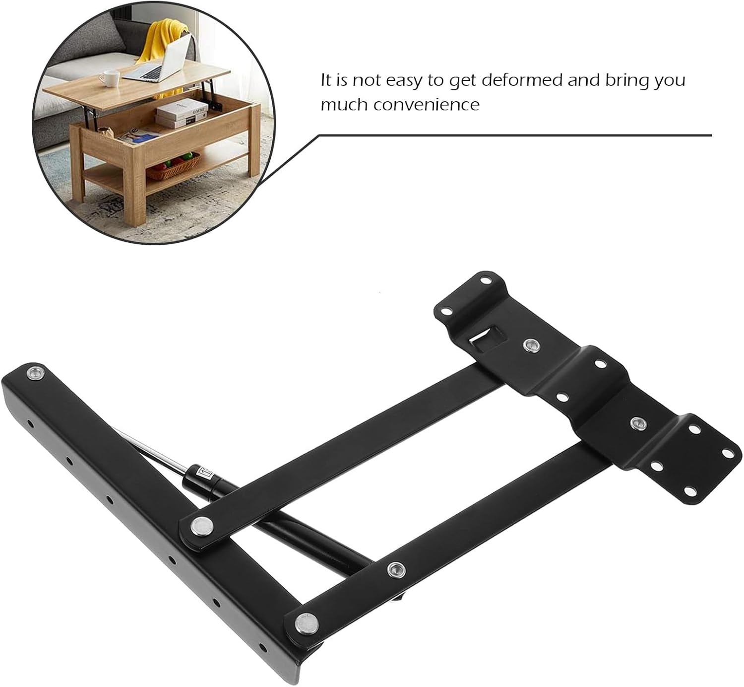 Hydraulic Gas Elevation Coffee Table Mechanism Foldable Steel Tea Table Lifting Bracket with Spring Support Adjustable Furniture Lift Stand