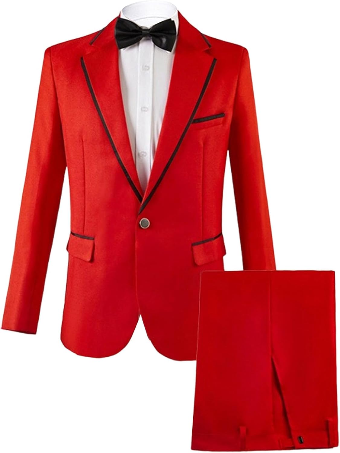 Men's 2 Piece Suit One Button Slim Fit Tuxedo Suits Dinner Homecoming Formal Wedding Prom Blazer Pants Sets
