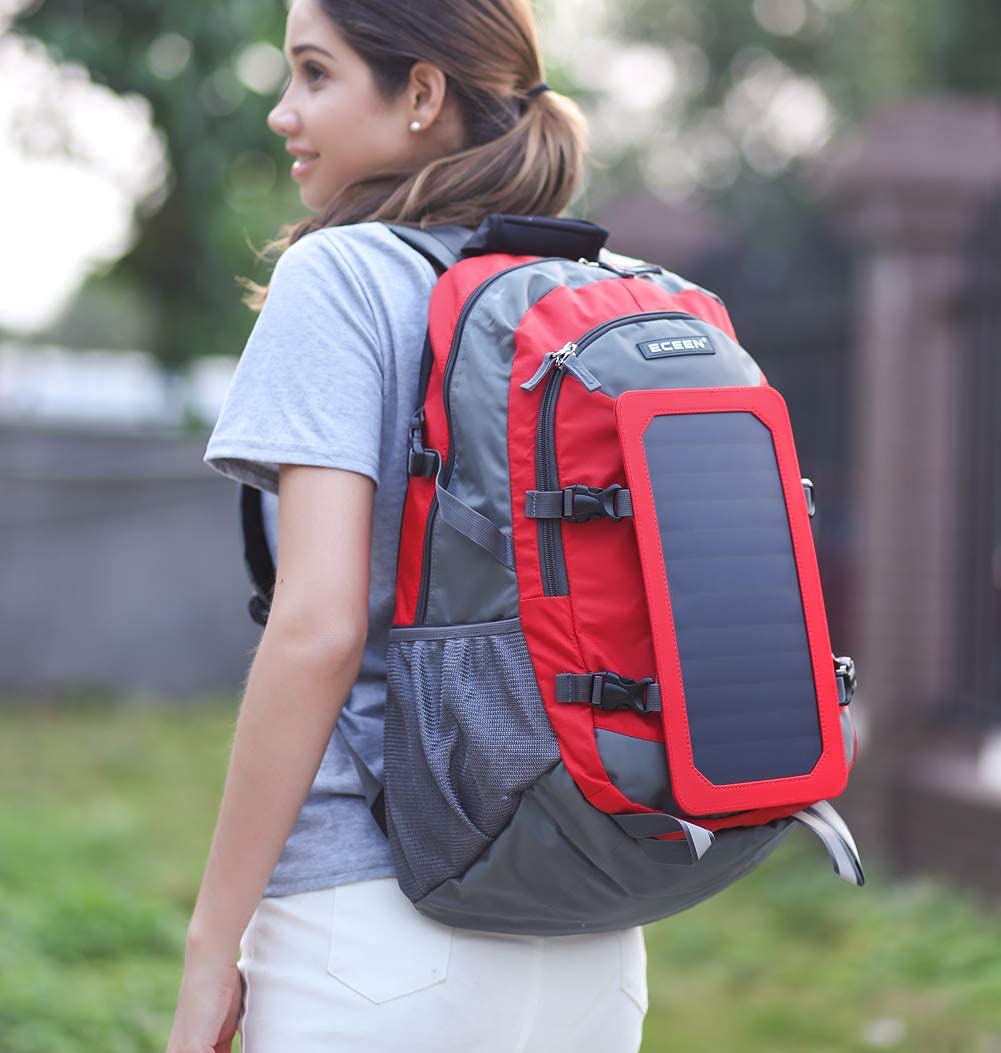 Borsa da Esterno, Zaino con Pannello Solare con Porta Caricatore USB Zaino Outdoo Zaino da Ciclismo per Escursionismo Sportivo da Viaggio per Uomini e Donne Sport