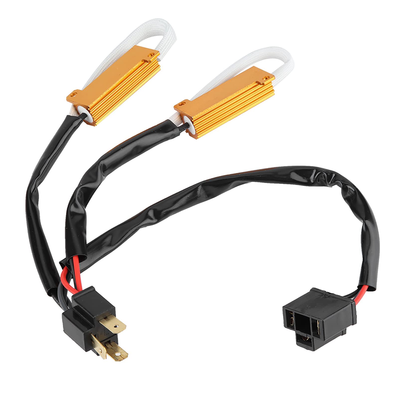 2 Stück 12 V 50 W 6RJ LED-Decoder Lastwiderstand Autoscheinwerfer Blinkt kein Fehler Kabelbaum Lastwiderstand Decoder für H4 H7 9005 9006 H8 H9 H11