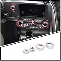 Vista 9 de Cubierta de botón de ajuste de volumen de aire acondicionado de aleación de aluminio compatible con Chevrolet Corvette C7 2014 2015 2016 2017 2018