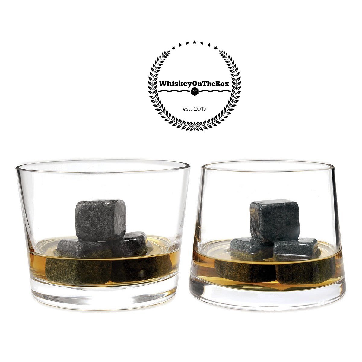 WhiskeyOnTheRox Premium Whiskey Stones Chilling Rocks for Scotch, Whiskey, Beer, Wine and More!