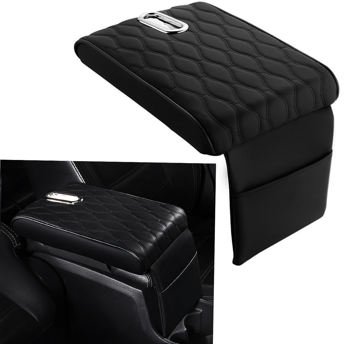 VIKINGS 1Pcs, Arm Rest Cushion with Tissue Holder – Memory Foam Console Pad with PU Leather Cover – Universal Fit for SUV,... - Review, Price and Buying Guide