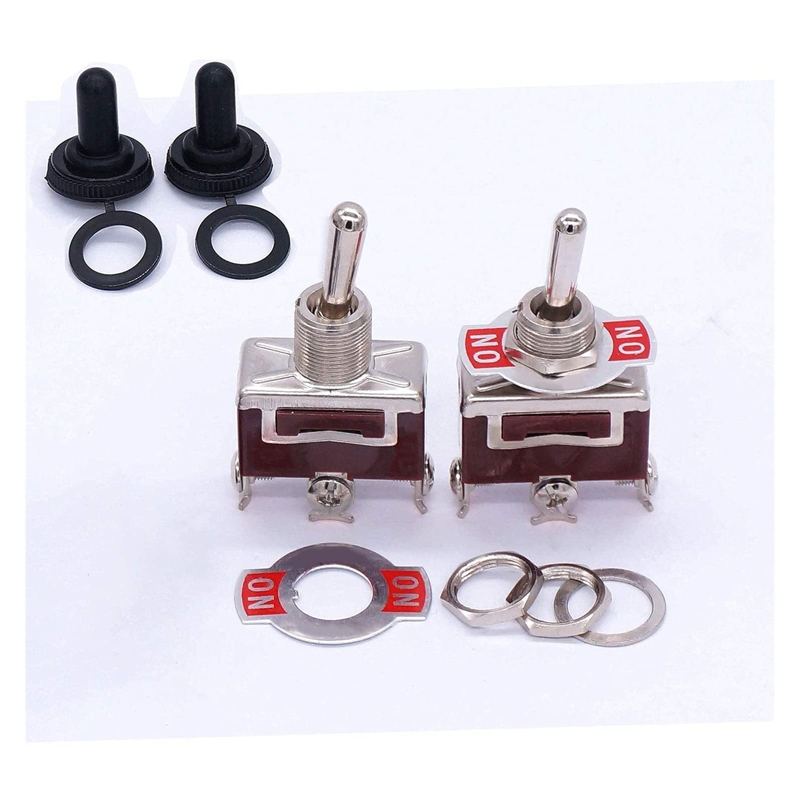 Kippschalter, 3-teilig, universal, robust, 3 Anschlüsse, SPDT EIN/EIN, 20 A, 125 VAC, 2 Positionen, Wippschalter