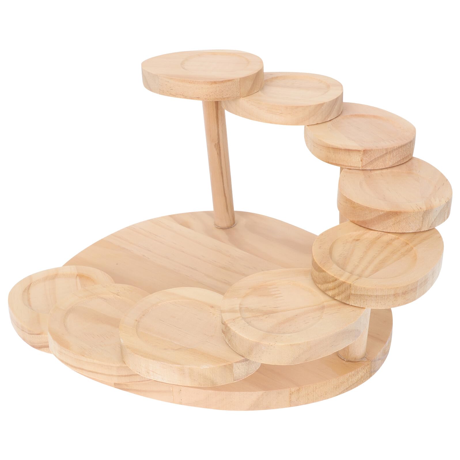 Uonlytech Supporto per Torte da Festa in Legno Resistente, Espositore Multi-Livello per Dessert e Cupcake Base Stabile, Portavaso Decorativo per Matrimoni e Eventi Celebrativi