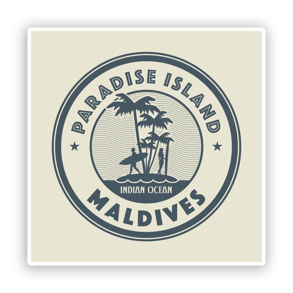 2 x 30cm/300mm Paradise Island Maldive Adesivi vinilici bagagli di viaggio #7460
