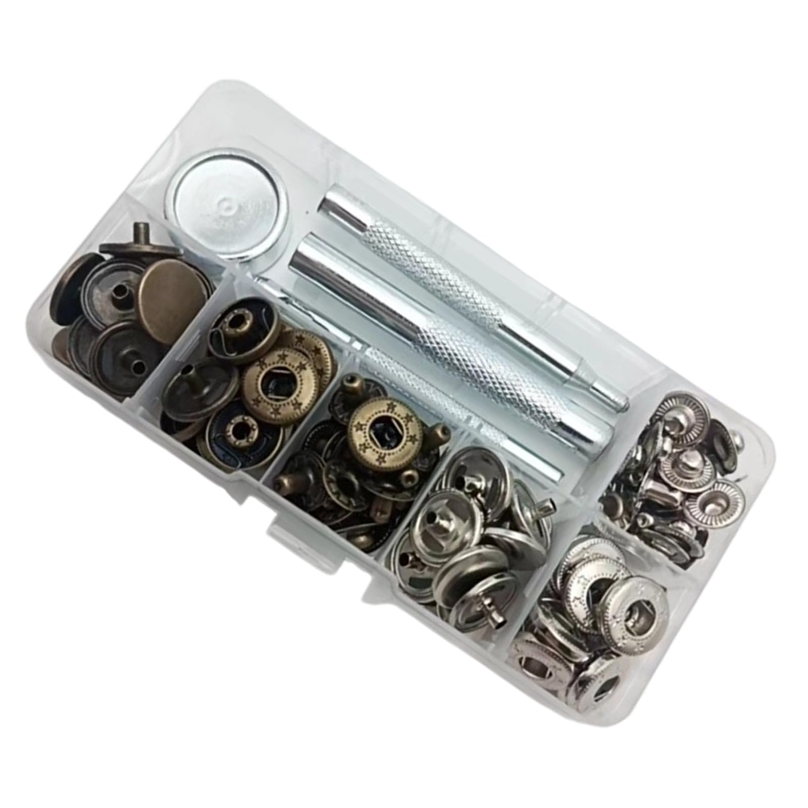 Ekoama Heavy Duty 15mm 12.5mm Copper Snapping Button Tool With Installation Tool Suitable For Garments Bags DIYer Projects
