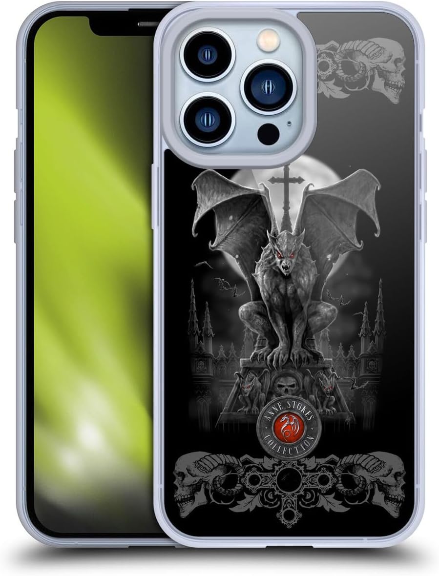 Head Case Designs Officially Licensed Anne Stokes Gargoyle Tribal Gel Case [Military Grade Protection] Compatible with Apple iPhone 13 Pro