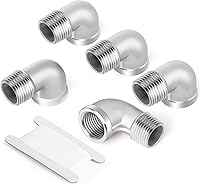 Vista 14 de TAISHER 2 piezas de acero inoxidable 304 accesorios de codo de 90 grados, tubo hembra NPT de 1 pulgada a 1 pulgada NPT hembra 304 accesorio