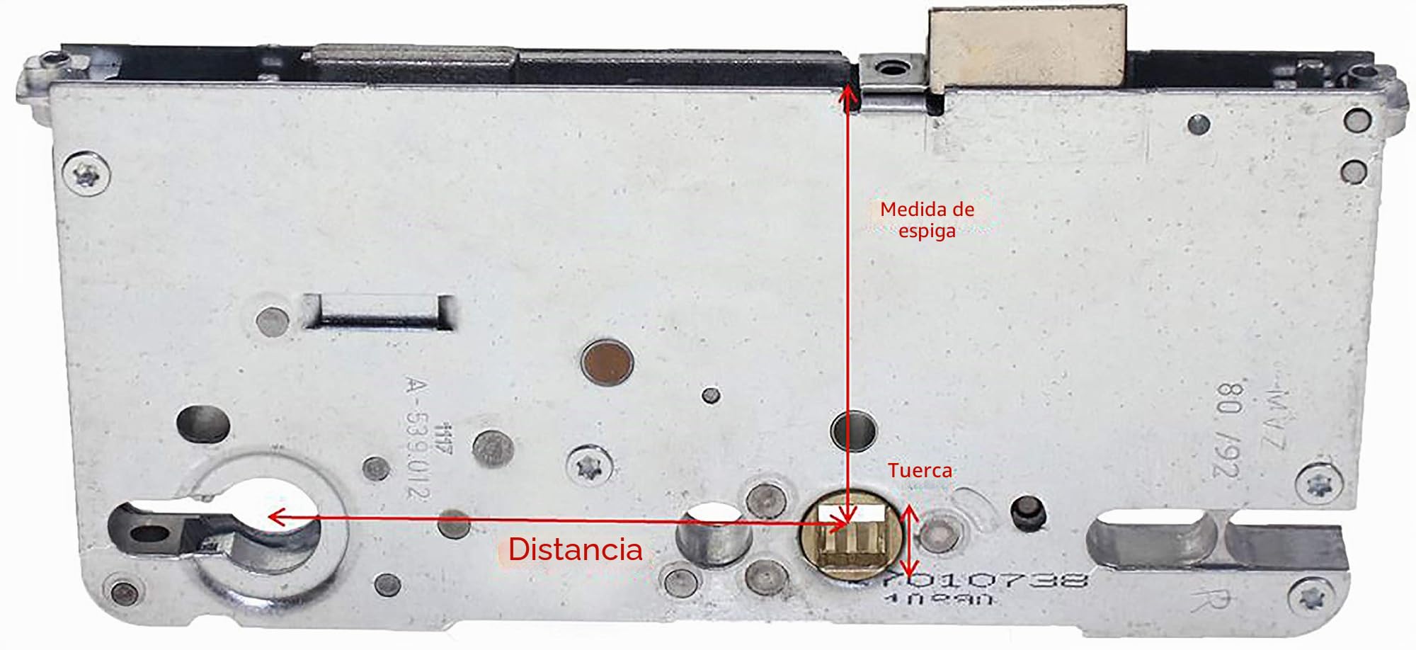 Roto Cerradura de reparación Serie C500 3592P8 Plata