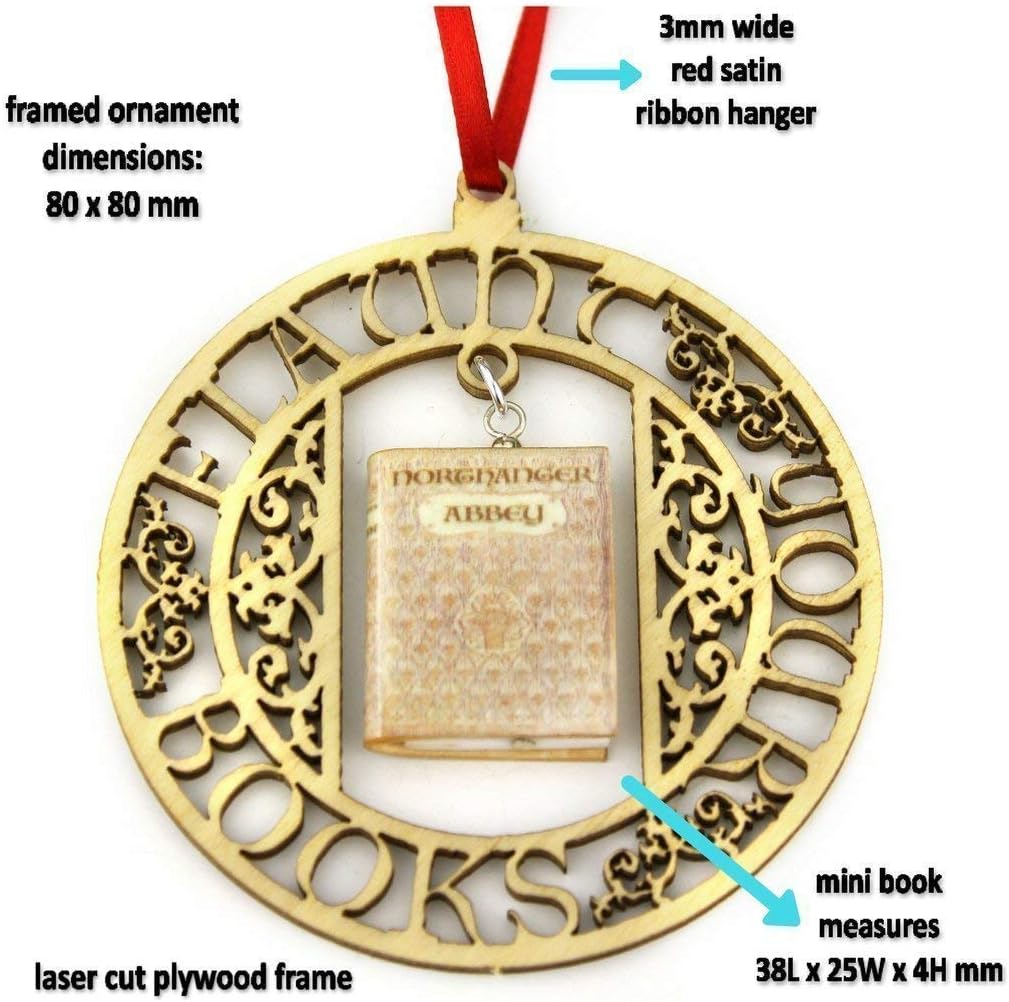 Northanger Abbey Jane Austen First Edition Clay Mini Book Framed Home Wall Decoration Trim Ornament
