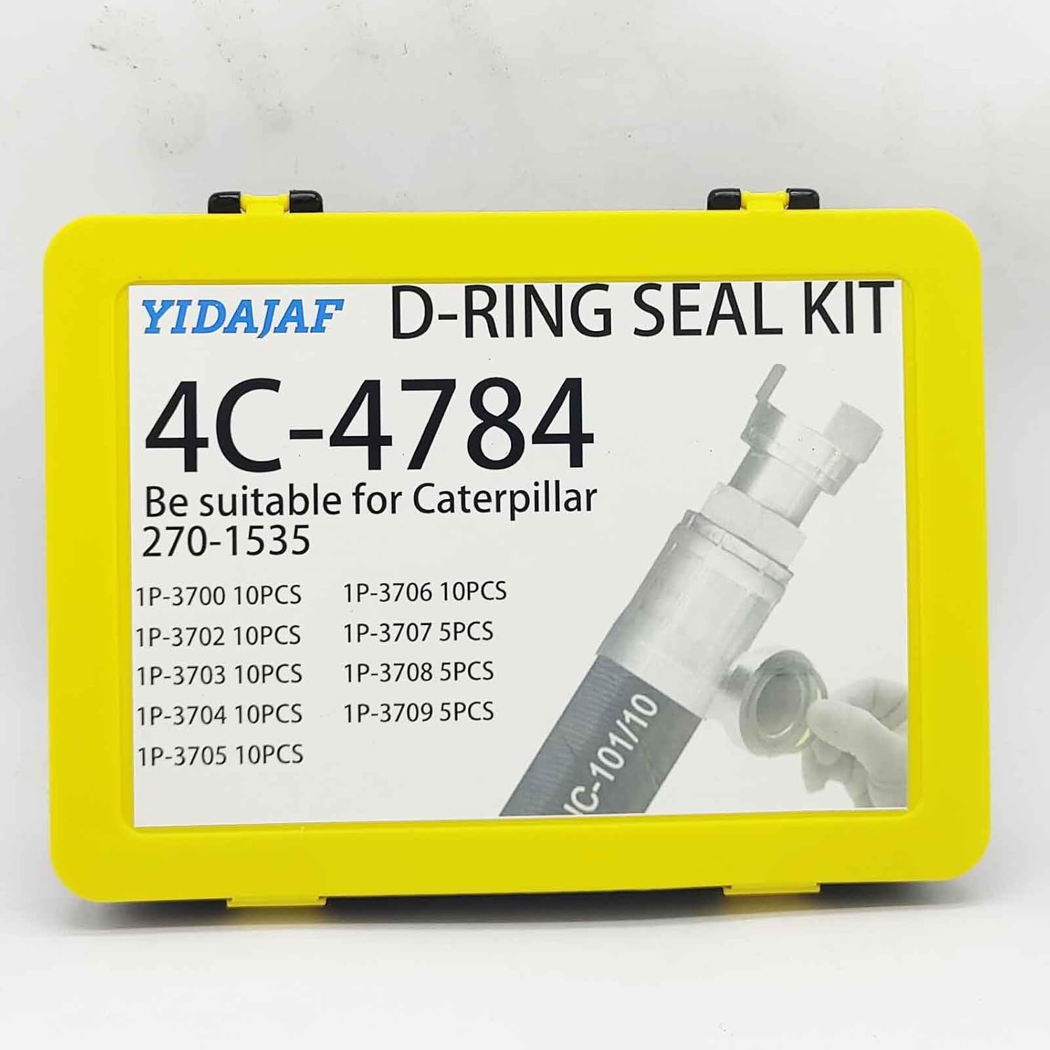 4C-4784 270-1535 D-Ring Seal KIT Compatible with Caterpillar E200 320 336 345 350 365 374 395 Hydraulic Oil Pipe Joint Seal Ring