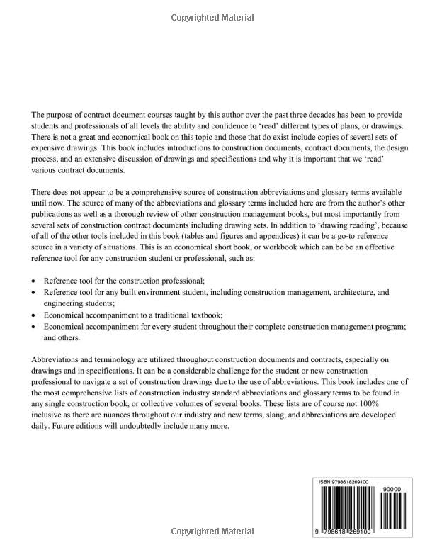 Construction Contract Documents: Including Plan Reading Essentials and Extensive Lists of Abbreviations and Construction Glossary Terms - Image 2