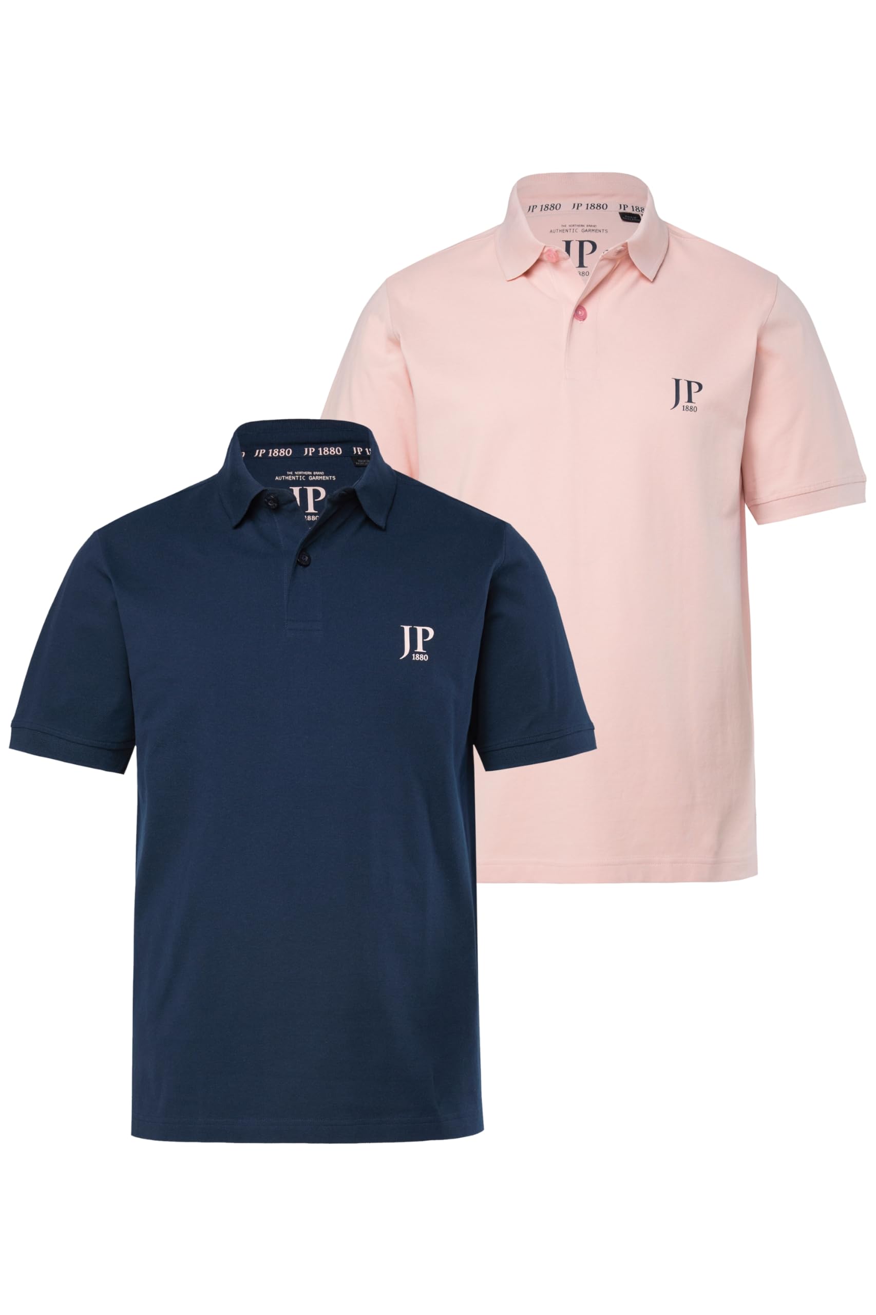 JP 1880 Herren große Größen Übergrößen Menswear L-8XL Poloshirts, Basic, 2er-Pack, Piqué, gekämmte Baumwolle, bis 8 XL 704317
