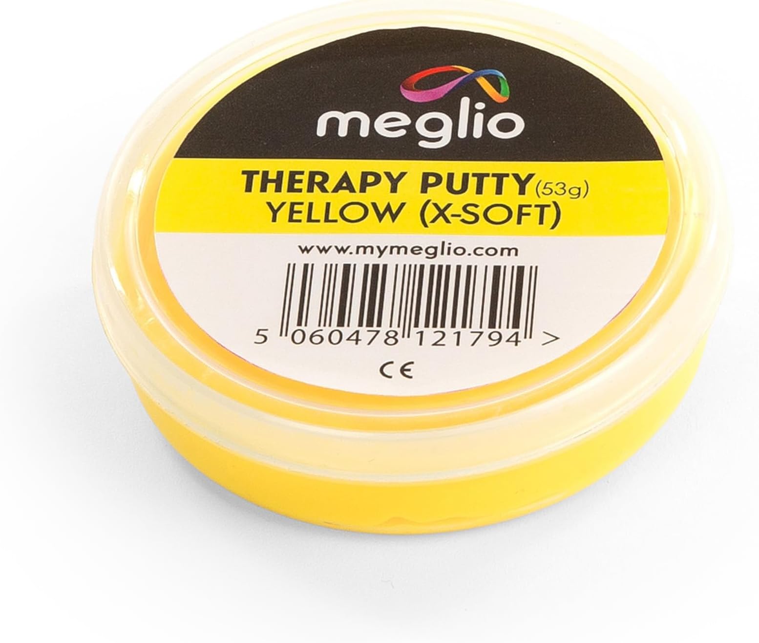 Meglio Hand Therapy Putty - Strength Training & Stress Relief, Hand Exercise Putty for Adults & Childrens, Variable Resistive Strength | (Yellow X-Soft, 53g)