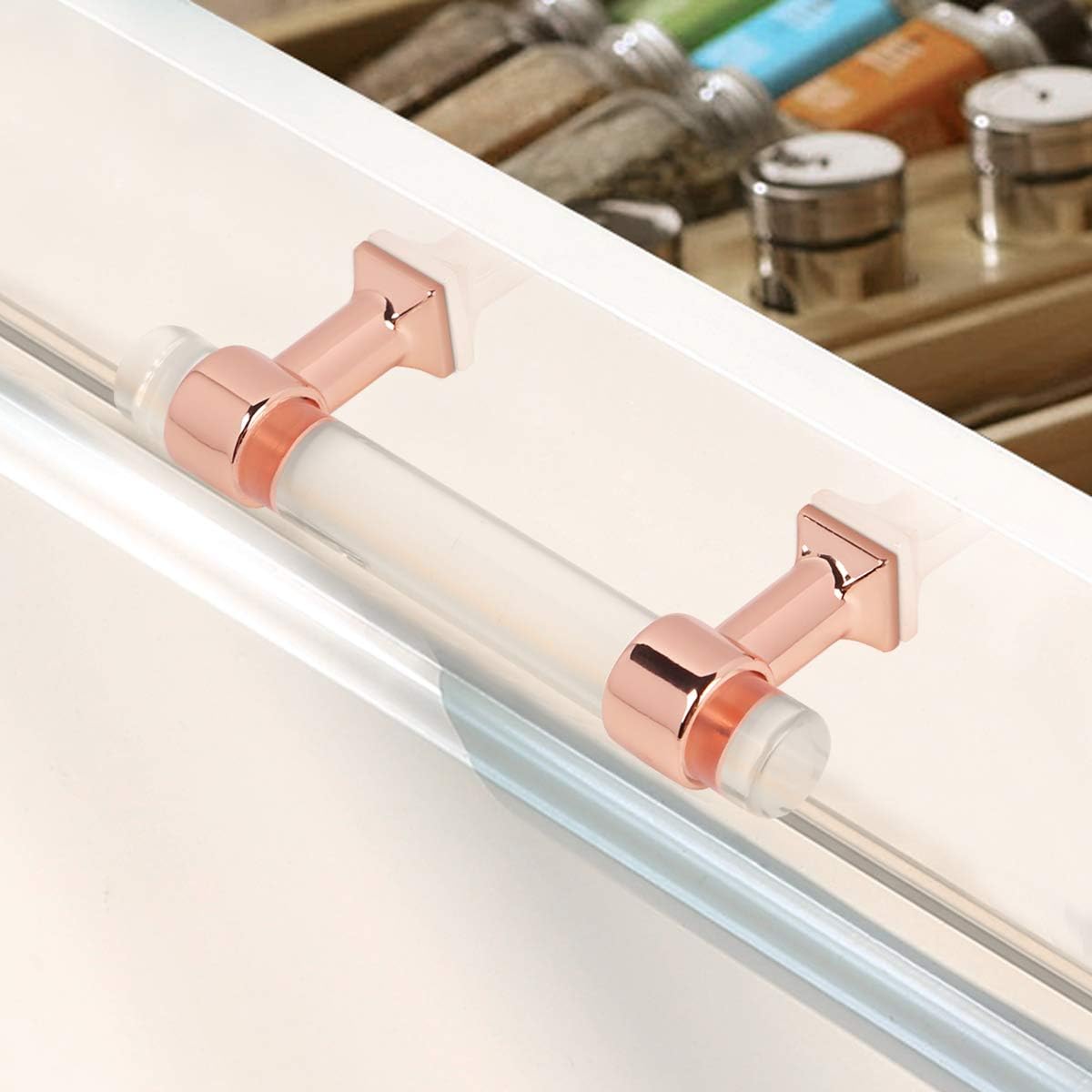 Wееklу Tор Sаlе knobelite Kitchen Hardware 1 Pack Drawer Pull Acrylic Crystal Cabinet Pull with Zinc Alloy Base Polished Rose Gold Finish, 3 1/2 inch Hole Center Drawer Pulls for Kitchen Cabinet Furniture Uр Tо 40% оƒƒ knobelite Kitchen Hardware 1 Pack Drawer Pull Acrylic Crystal Cabinet Pull with Zinc Alloy Base Polished Rose Gold Finish, 3 1/2 inch Hole Center Drawer Pulls for Kitchen Cabinet Furniture