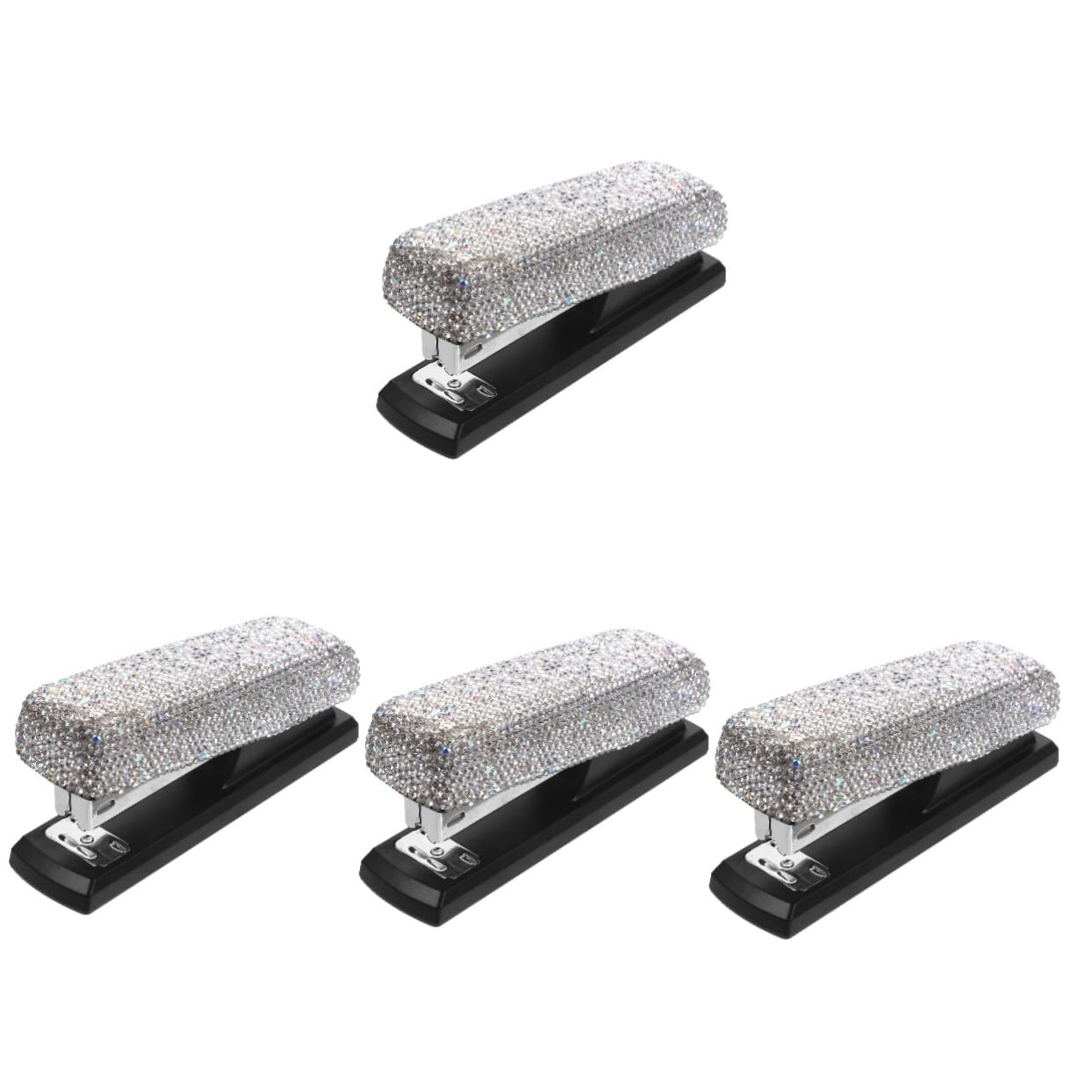 Artibetter 4 Sätze Diamond Heftler Produkt Hefter Schreibtisch Bürowefter Heftklammern Standard Ergonomisch Desktop Buchheime Strasssteine