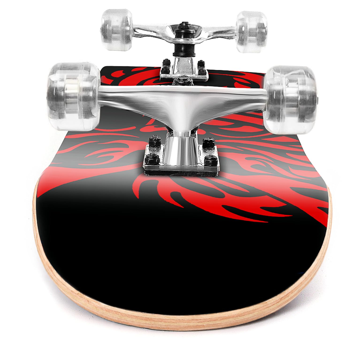 ChromeWheels - Tabla de monopatín (78,7 cm), diseño de monopatín de doble patada, 8 capas, para deportes extremos y al aire libre