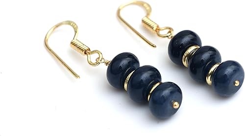 Miniatura 188 de Gempires - Aretes ligeros con cuentas hechas a mano, hipoalergénicos, chapados en oro, aretes colgantes para mujer