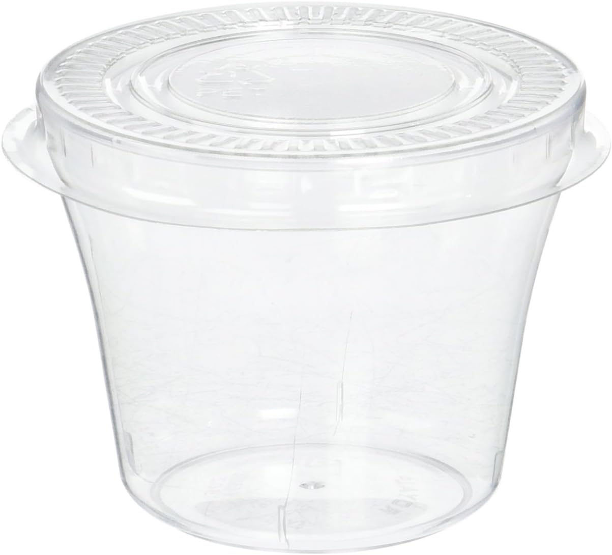 Polar Ice Dessert Cups/Hard Plastic Souffle Beverage Cups with Lids, 5-Ounce, Translucent, 50-Pack by Polar Ice