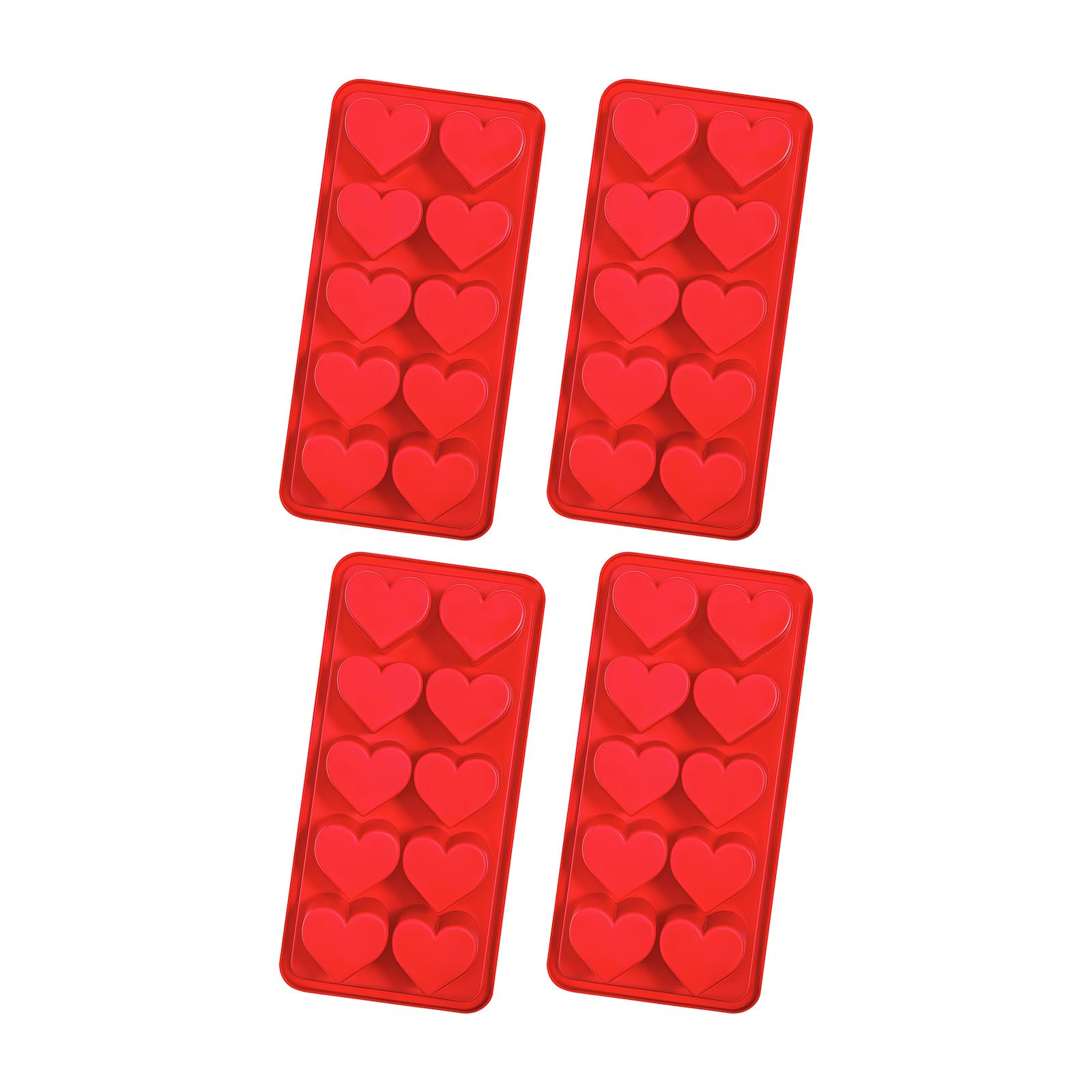 OSNIYAW Easy Releases Heart Silicone Ice Cubes Maker Flexible Ice Tray for Cocktails and Festival Chocolate Making Molded Freezing Block Tray