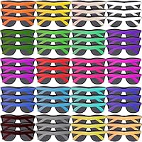 Axbotoy 54-Piece Kids Sunglasses Party Favors, 18 Color Neon Retro Cat Eye Sunglasses with UV400 Protection, Perfect for Summer Beach Birthday Graduation Party, Goody Bag Favors, Classroom Prize