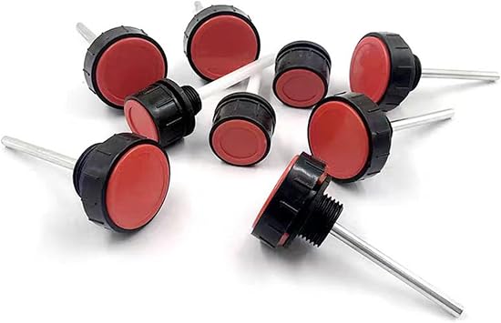 Hydraulic Fluid Reservoir Air Breather with Dipstick | Dump Cap Breather Replacement for Automotive Hydraulic Systems | Red Dehumidifier Cap(0.79inches)