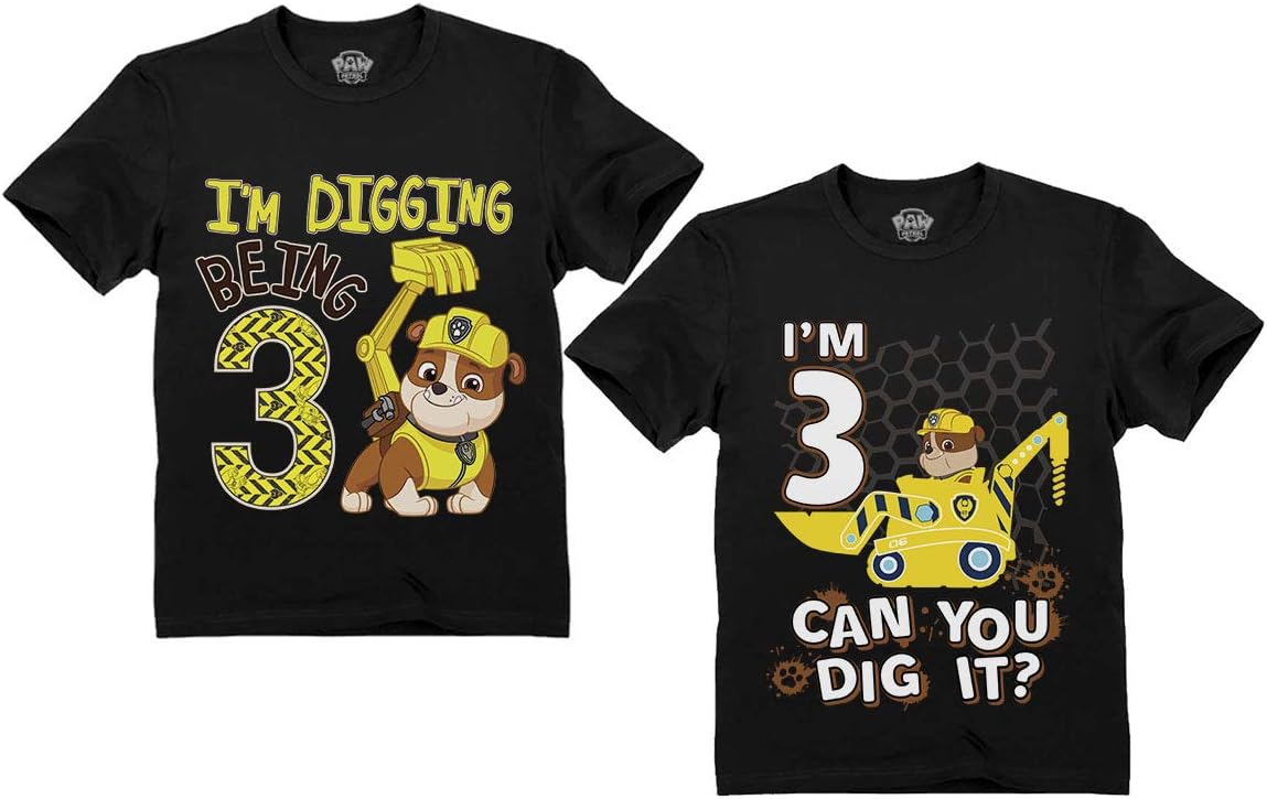 Pack 3 Camisetas Manga Larga Nickelodeon Paw Patrol Para Niños, Diseños De Chase Y Equipo, Tela Suave