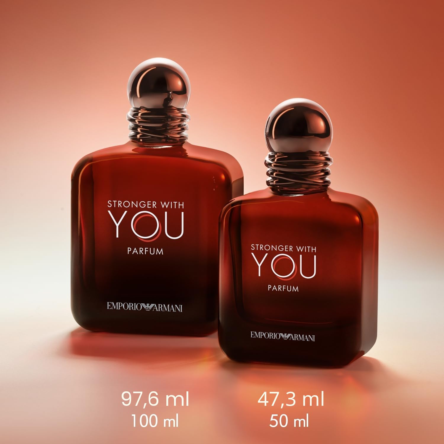 Emporio Armani Stronger With You Parfum, Armani Beauty für Herren, Herrenduft, Holzig-warmer Amber-Duft, mit Rum, Bergamotte, Lavendel, Zedernholz und Vanille, 50ml