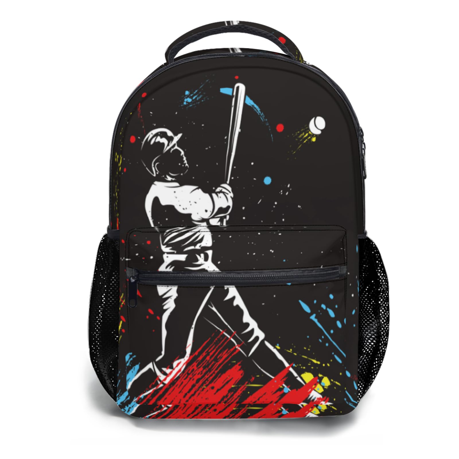 Giwawa Baseball Kids Backpacks, Sports Print School Bags Daypacks for Boys Girls Women Men Students Travel Laptop, Adjustable Shoulder Strap &