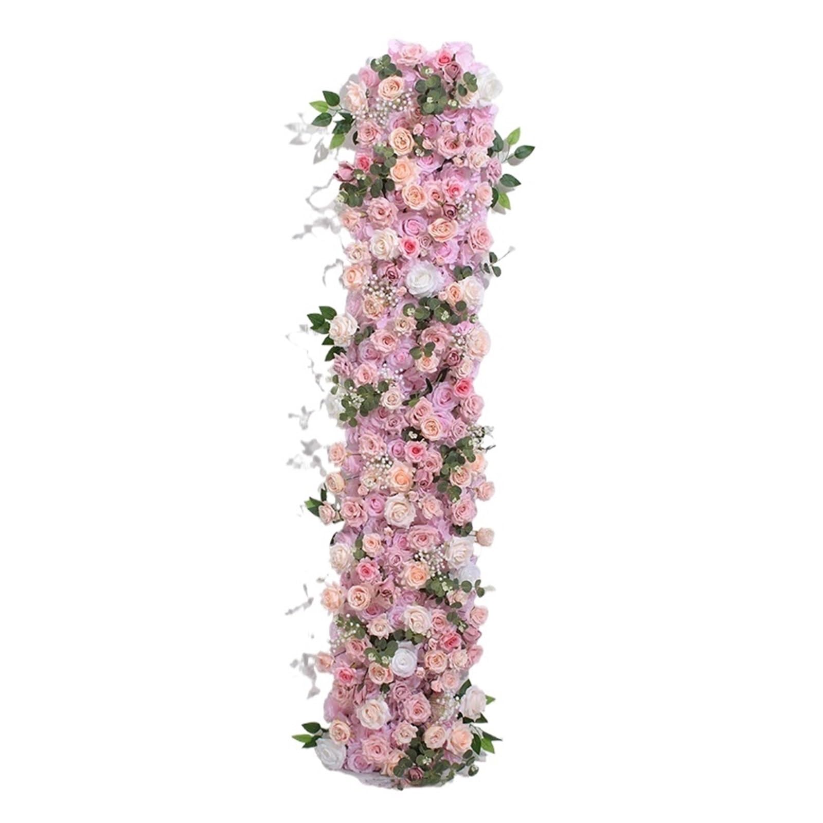 MNUvxzaewf Wedding Arrangement Decoration Floral Backdrop Props Table Runner Event Party Decor(Pink,45x200cm)