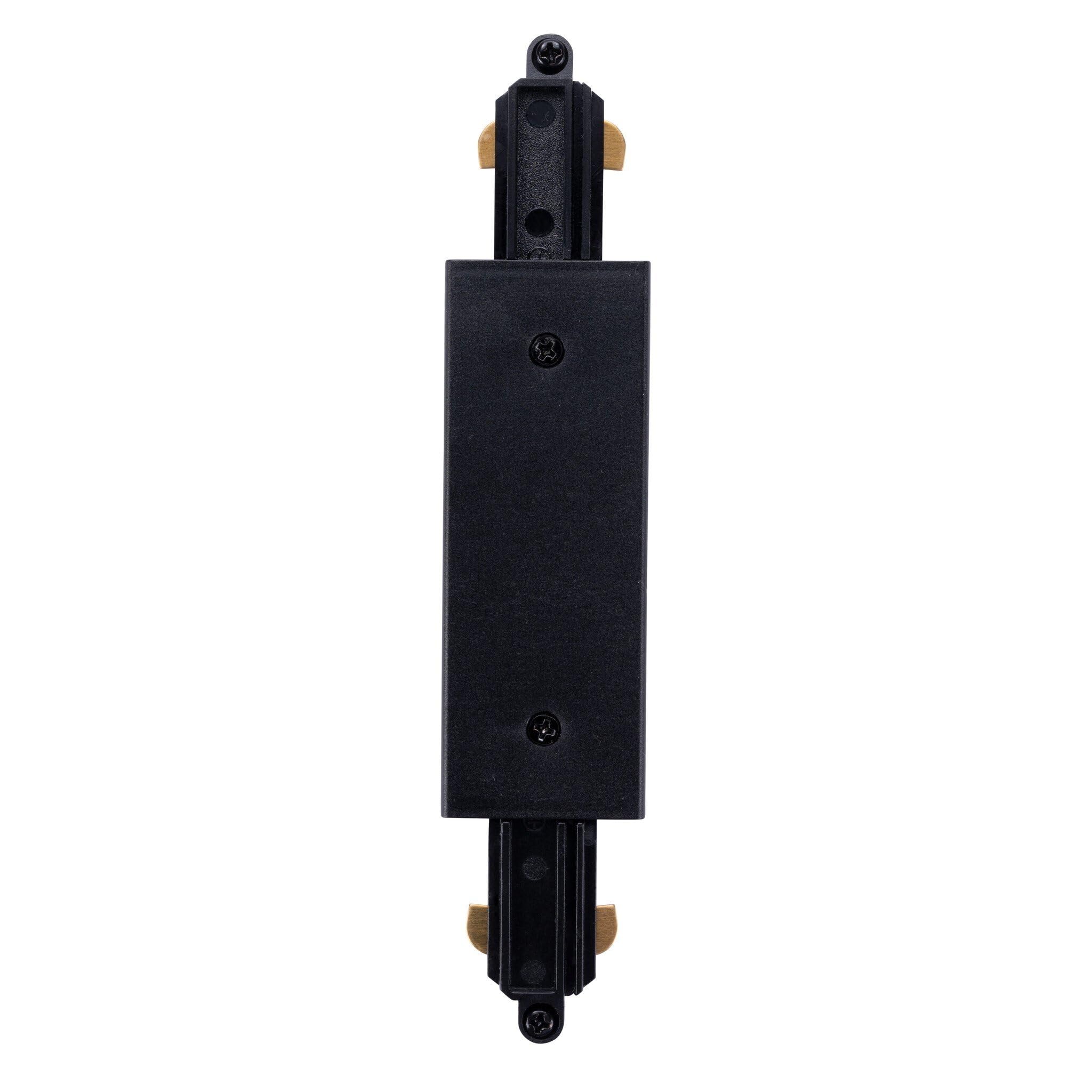 Ledvion - Conector de Mediano con Fuente de Alimentación, Carril Monofasico, Negro, Lampara techo, plafon led techo cocina, luces led, focos led interior techo