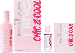 NIKE - Chic & Cool Promoción 150 ml + 30 ml, Colonia Mujer, Pack 2 Productos, Perfume Formato Spray, Eau de Toilette Natural y Femenina, Aroma Afrutado, Fragancia Dulce