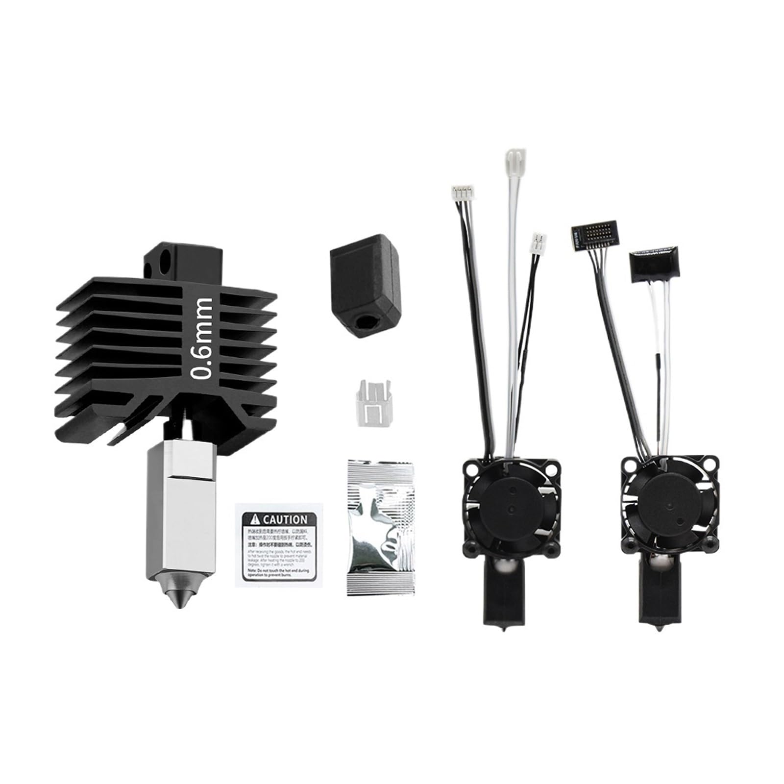 Boquilla De Acero Endurecido Hotend Con Ventilador 2510 For Impresora 3d De Bambú Hotend(X1 Fully Hotend 0.4)
