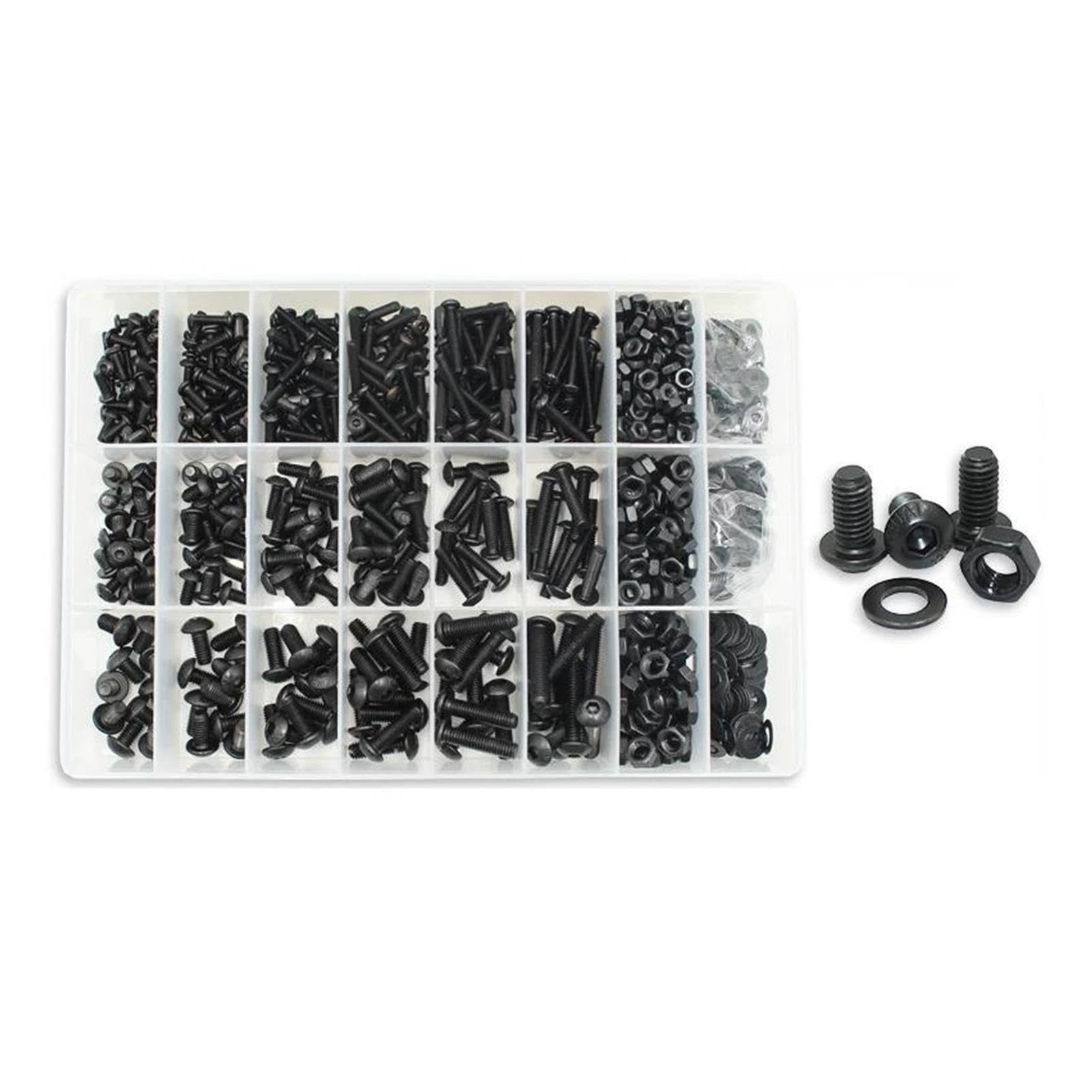 2510-teiliges Innensechskantschrauben-Set M2-M6, Güteklasse 10,9