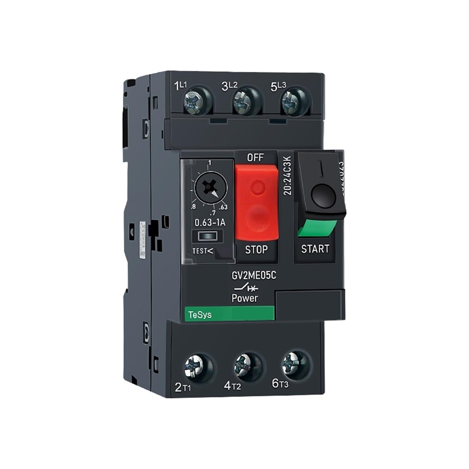 LEOTNNDQ Button Motor Start Overload Protection Switch GV2ME 0.1~32A Motor Circuit Breaker(GV2ME20C 13-18A)