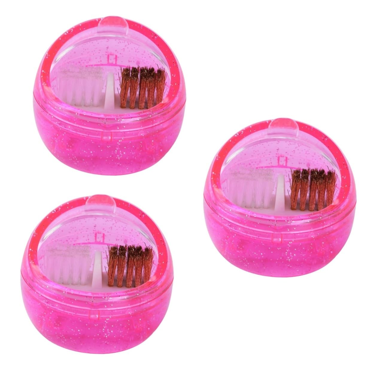 FRCOLOR 3piezas Máquina De Limpieza De Brochas Para Manicura De Cepillos Para Limpiar De Uñas Herramienta De Manicura Portátil