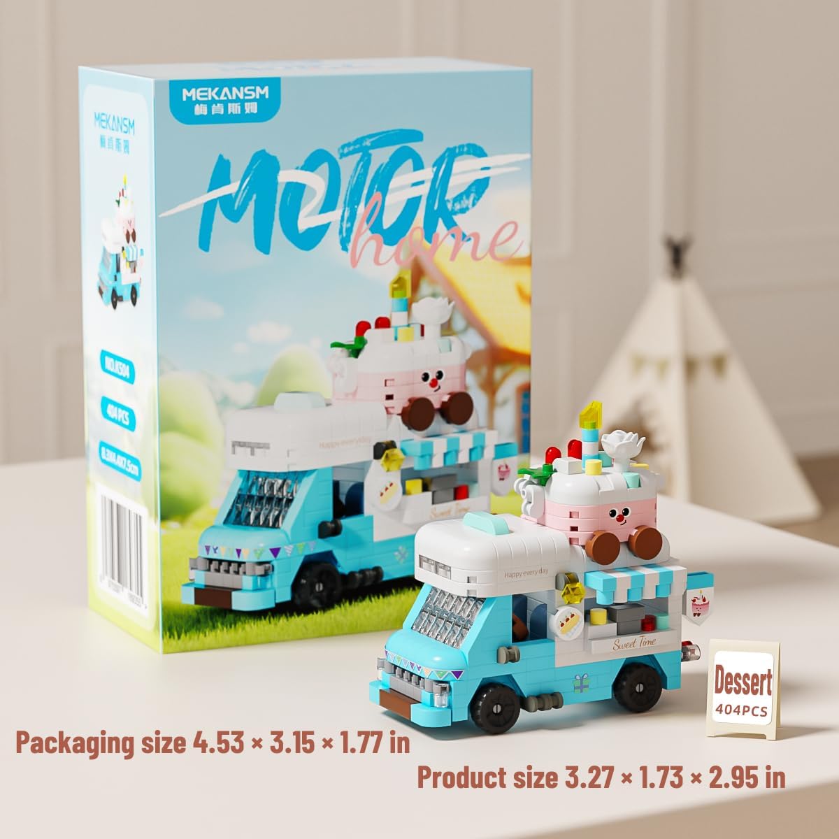 Dessert Bakery Truck Mini Gourmet Travel RV Car Building Toy image 4
