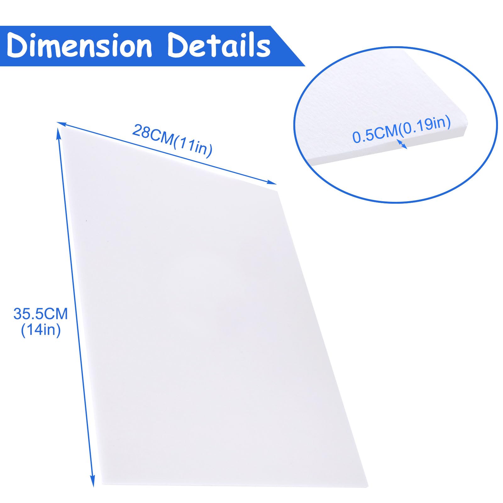 ASelected 10 Pack 280X 355Mm Foam Board, 5Mm Thick Polystyrene Foam Sheet for Model Making Mounting Photos, Presentations - Image 2