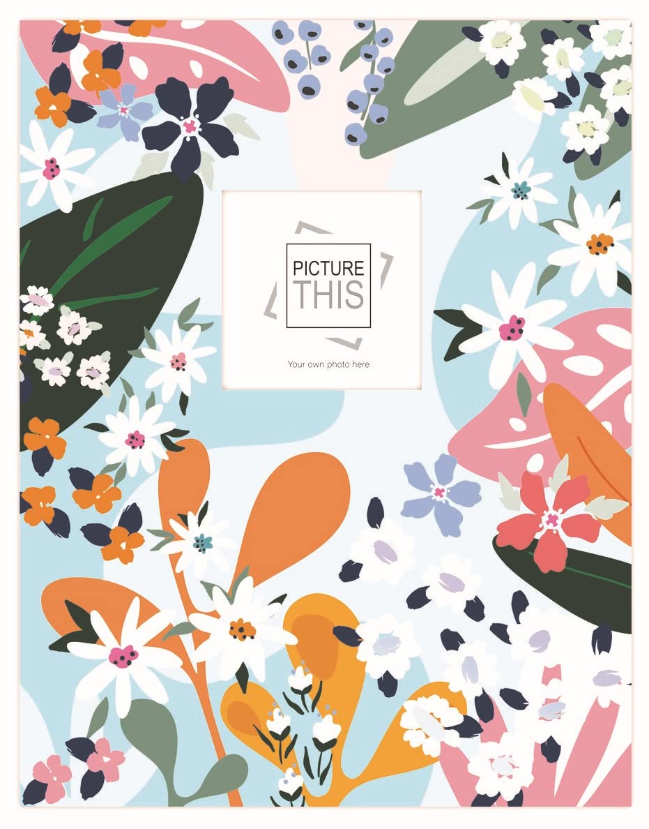 Picture This Flowers Photo Album 5x7 Slip in 100 Photos Family Holiday Scrapbook