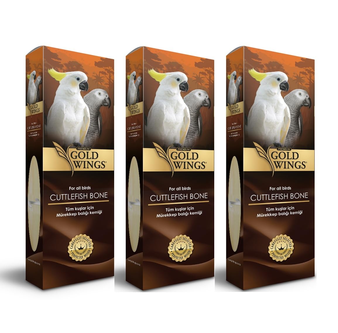 3'lü Büyük Boy Gold Wings Kalamar Kemiği