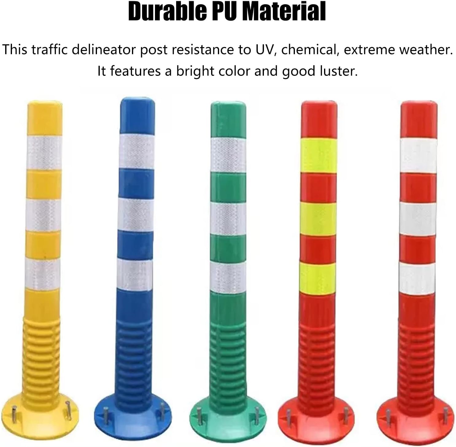 Traffic Cone Safety Barrier Delineator Post Cone 30" Inch Parking Cones Large for Driving,1 3 5 7 9 Pack Traffic Safety Delineators,Flexible Reflective Construction Cones(Green,1 Pack)