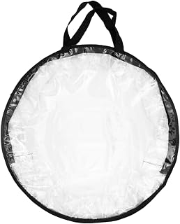 MISUVRSE Bolsa de almacenamiento de corona de Navidad PVC transparente para guirnaldas con asas, estuche resistente a la humedad para decoración navideña