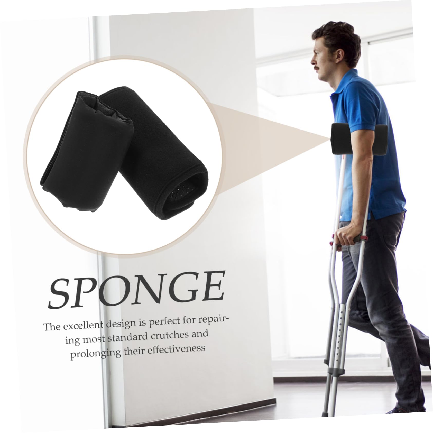 Healeved 2juegos Almohadillas Para Muletas Acolchadas y Suaves Funda Para Axilas y Empuñaduras Accesorios Cómodos y Transpirables Para Muletas